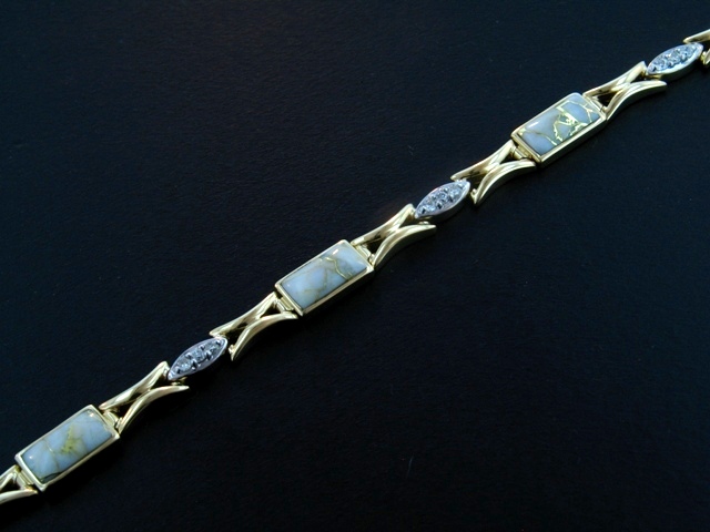 14KY Glacier Gold & Diamond Bracelet