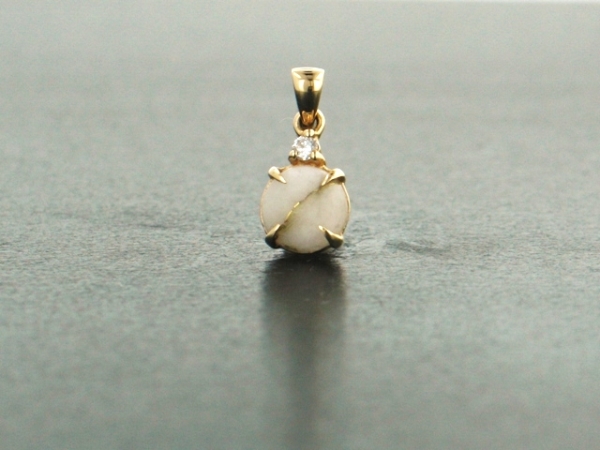 Ladies Jewelry 14KY Glacier Gold & Diamond Pendant 14KY Glacier Gold & Diamond Pendant