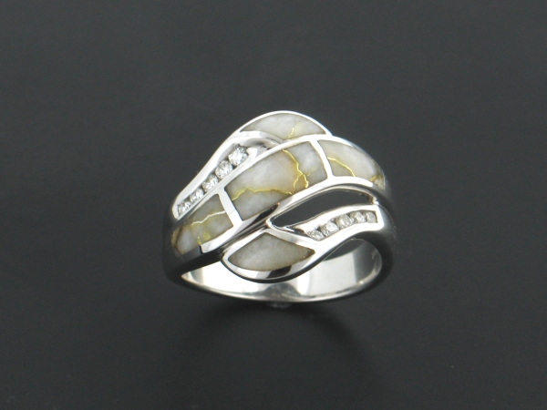 14KW Glacier Gold & Diamond Ring
