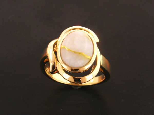 14KY Glacier Gold Ring