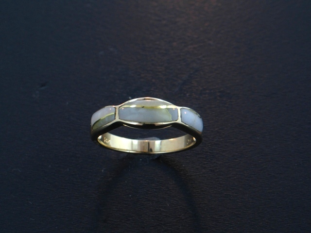 14KY Glacier Gold Ring