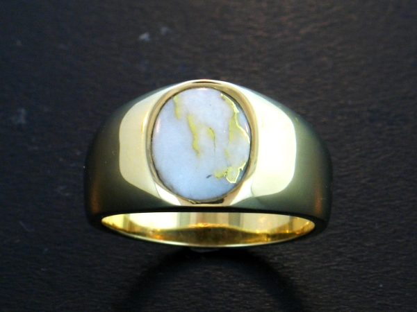 Mens Jewelry 14KY Glacier Gold Mens Ring 14KY Glacier Gold Mens Ring