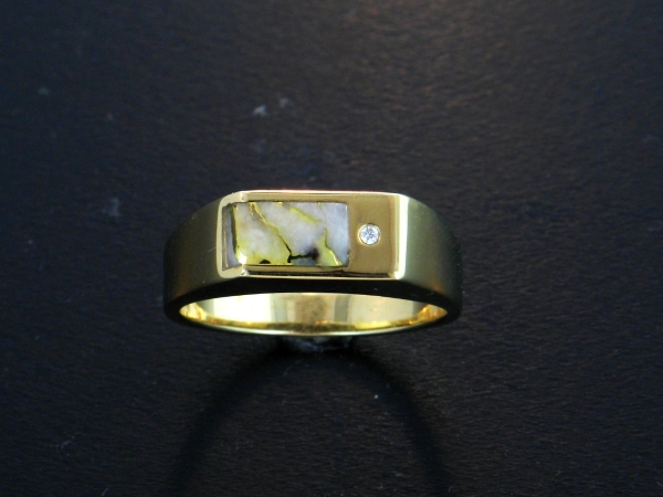 Mens Jewelry 14KY Glacier Gold Mens Ring 14KY Glacier Gold Mens Ring
